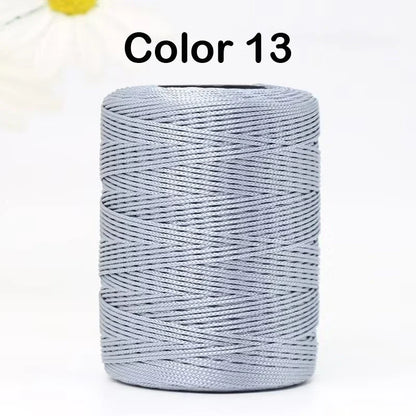100g/Roll 1mm 230 Meters Ice Silk Summer Crochet Yarn for DIY Knitting Bag Shoes Hat Hollow Polyester Rope Thread Handmade Craft