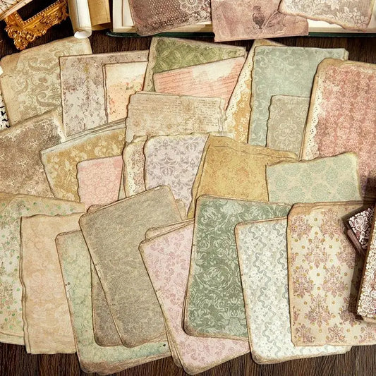 50 pcs Vintage material paper Decorative Diary Album Diy Scrapbooking handmade Background paper Craft Supplies2028
