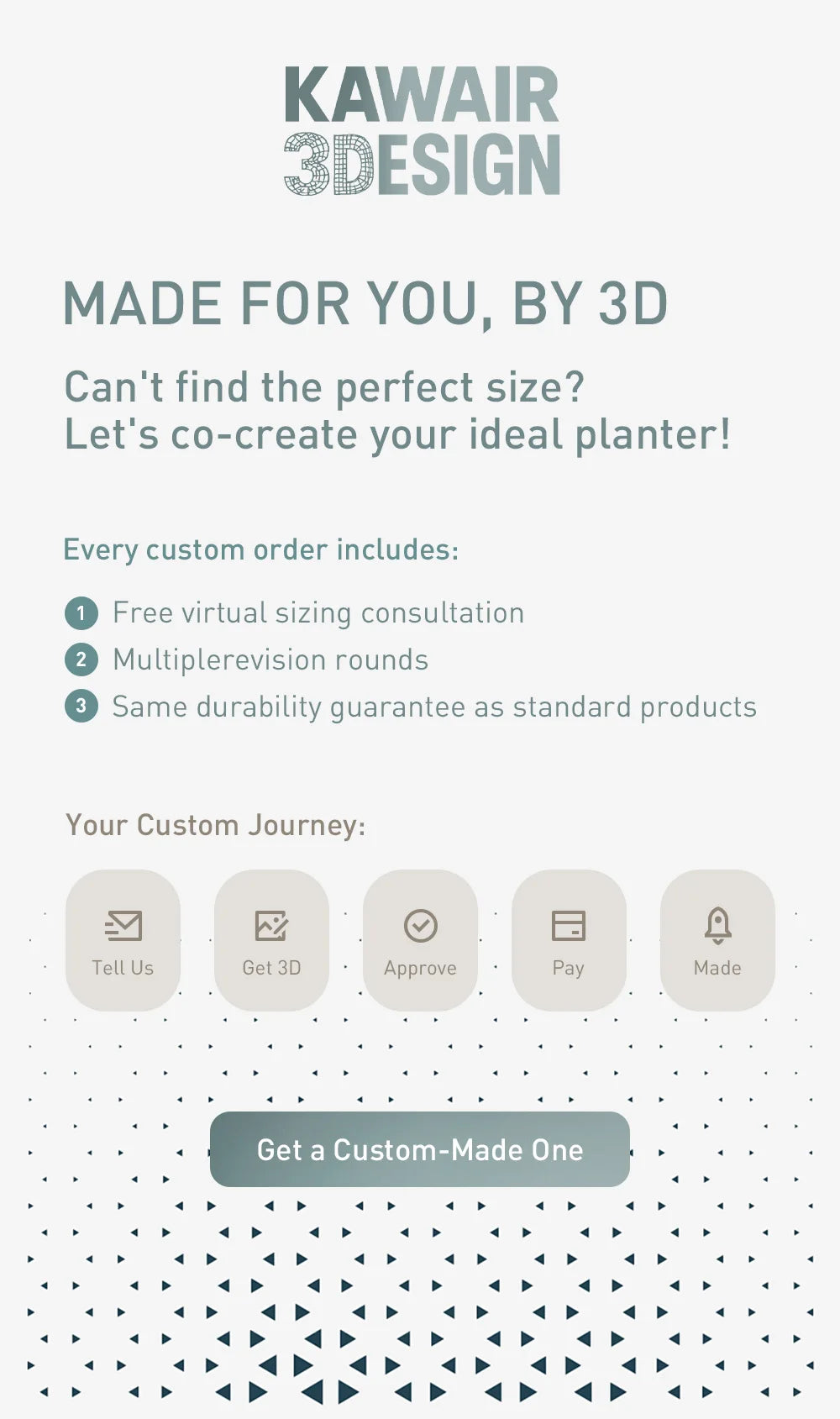 Modern Minimalist 3D Printed Plant Pot – Biodegradable Flower Planter for Home Decor, Eco-Friendly Sustainable Gift (Tri-Weave)