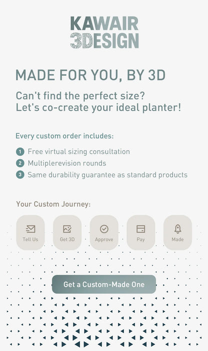 Modern Minimalist 3D Printed Plant Pot – Biodegradable Flower Planter for Home Decor, Eco-Friendly Sustainable Gift (Tri-Weave)