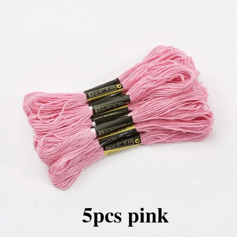 5/8/50/100pcs Mix Colors Embroidery Thread Cotton Sewing Skeins Rainbow Cotton & Silk Embroidery Threads for DIY Bracelet Making