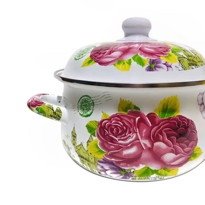 Enamel Pot Stewed Soup Noodles Hot Pot Household Goods Kitchen Cookware Thickened Large Capacity Stock Pot