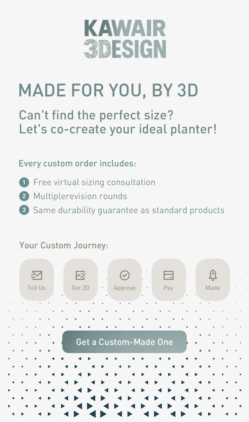 Modern Minimalist 3D Printed Plant Pot – Biodegradable Flower Planter for Home Decor, Eco-Friendly Sustainable Gift (Tri-Weave)