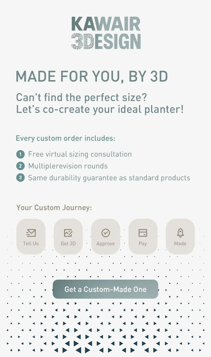 Modern Minimalist 3D Printed Plant Pot – Biodegradable Flower Planter for Home Decor, Eco-Friendly Sustainable Gift (Tri-Weave)