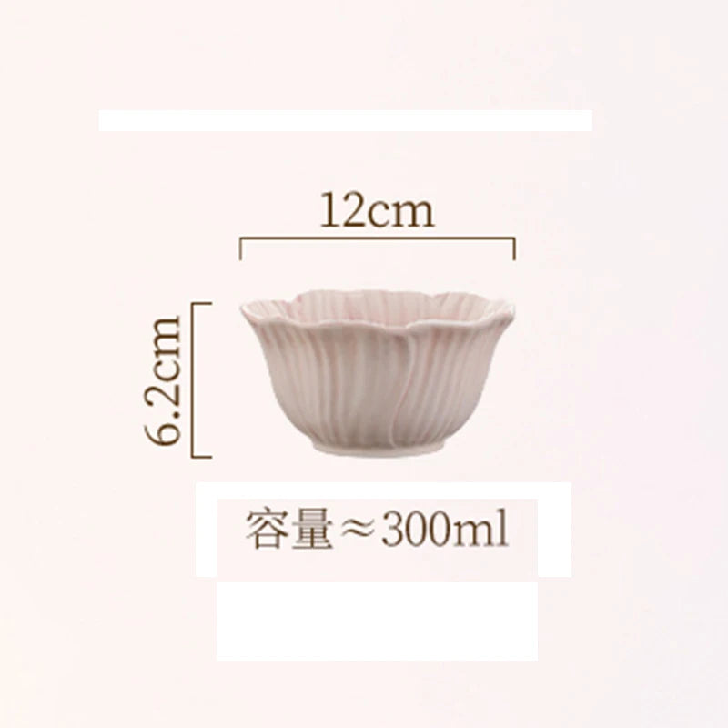 Relief Purple Floral Ceramic Plate Dessert Plate Pasta Dish Soup Bowl Salad Bowl Snack Bowl Molecular Cuisine Creative Tableware