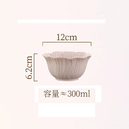 Relief Purple Floral Ceramic Plate Dessert Plate Pasta Dish Soup Bowl Salad Bowl Snack Bowl Molecular Cuisine Creative Tableware