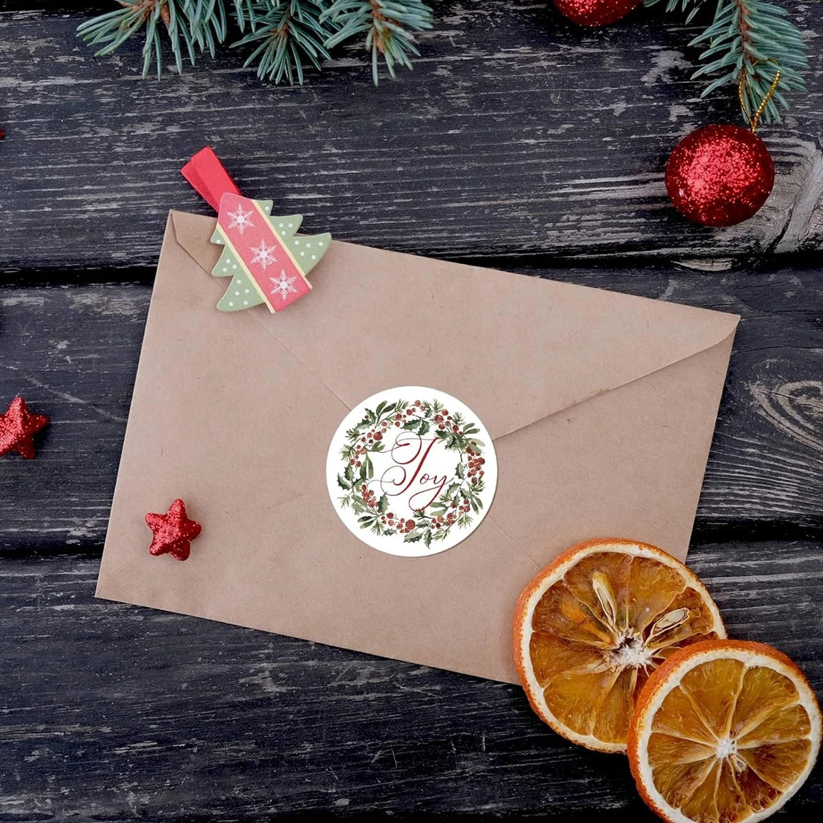 Christmas Stickers for Envelope 500pcs 1inch