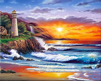Paint by Numbers Kit for Adults，children，Beginner to Advanced NumberOil Paintin ，Home Decor ，DIY Art Scenery Oil Paintin 40X50CM