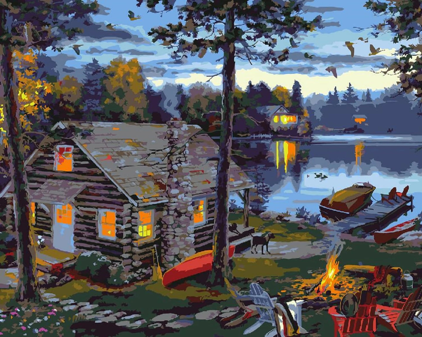 Paint by Numbers Kit for Adults，children，Beginner to Advanced NumberOil Paintin ，Home Decor ，DIY Art Scenery Oil Paintin 40X50CM