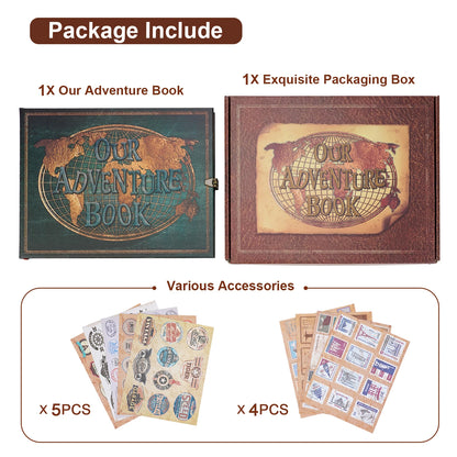 180-page DIY personalized handmade photo album retro kraft paper travel diary anniversary album wedding Valentine's Day gift
