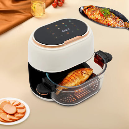 4L 1350W Multifunctional Touchscreen Air Fryer With Timer Function Adjustable Temperature for Frying and Baking Various Foods