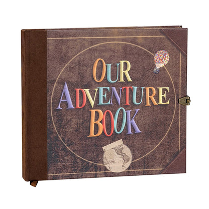 Our Adventure Book 146 Page DIY Scrapbook for Travel Memories Unique Wedding & Anniversary Gift Retro Kraft Photo Album
