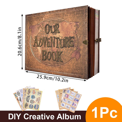180-page DIY personalized handmade photo album retro kraft paper travel diary anniversary album wedding Valentine's Day gift