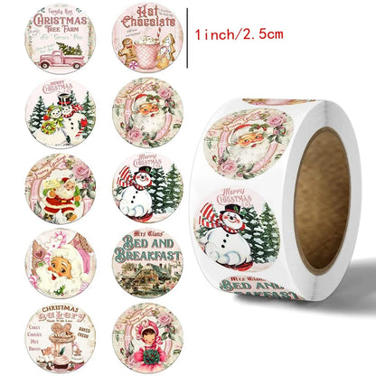 Christmas Stickers for Envelope 500pcs 1inch
