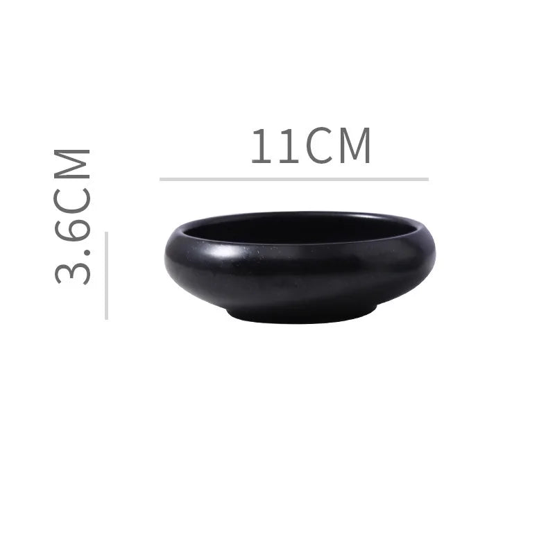 Solid Color Ceramic Sauce Salad Dessert Bowl Retro Fashion Luxury Gift Appetizer Dip Bowl Condiment Kitchen Bar Utensils