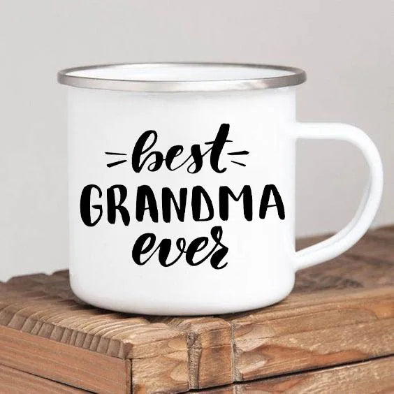 Mothers Day Gift For Grandmother  Worlds Best Grandma coffee mug Grandma drink enamel mugs Granny Grandmother Birthday Gifts