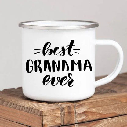 Mothers Day Gift For Grandmother  Worlds Best Grandma coffee mug Grandma drink enamel mugs Granny Grandmother Birthday Gifts
