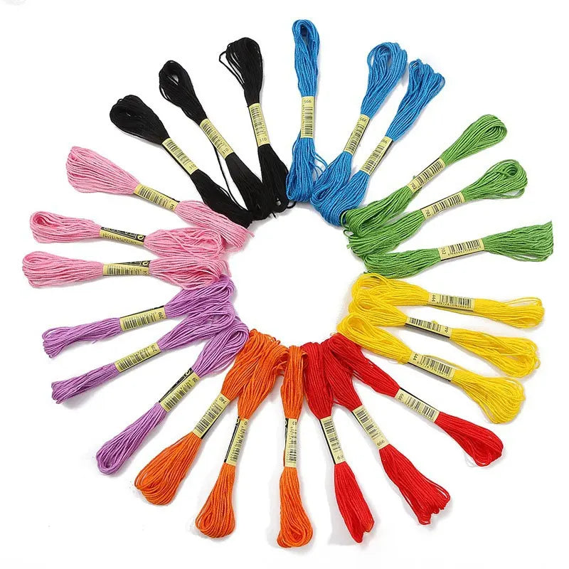 5/8/50/100pcs Mix Colors Embroidery Thread Cotton Sewing Skeins Rainbow Cotton & Silk Embroidery Threads for DIY Bracelet Making