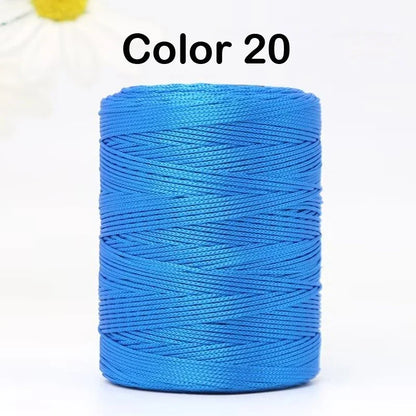 100g/Roll 1mm 230 Meters Ice Silk Summer Crochet Yarn for DIY Knitting Bag Shoes Hat Hollow Polyester Rope Thread Handmade Craft