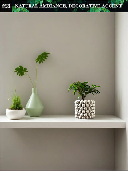 Modern Minimalist 3D Printed Plant Pot – Biodegradable Flower Planter for Home Decor, Eco-Friendly Sustainable Gift (Tri-Weave)