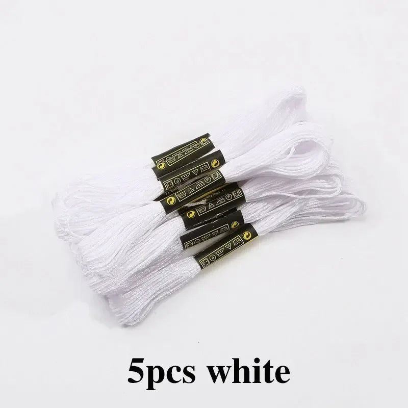 5/8/50/100pcs Mix Colors Embroidery Thread Cotton Sewing Skeins Rainbow Cotton & Silk Embroidery Threads for DIY Bracelet Making