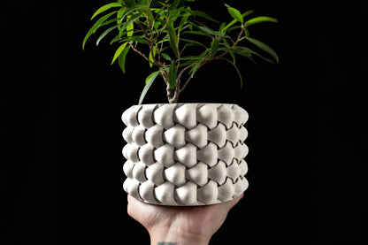 Modern Minimalist 3D Printed Plant Pot – Biodegradable Flower Planter for Home Decor, Eco-Friendly Sustainable Gift (Tri-Weave)