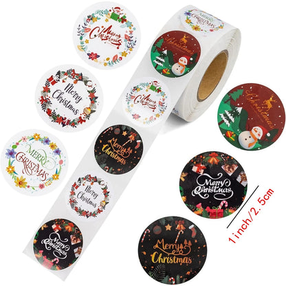 Christmas Stickers for Envelope 500pcs 1inch