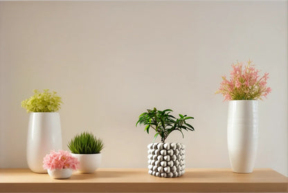 Modern Minimalist 3D Printed Plant Pot – Biodegradable Flower Planter for Home Decor, Eco-Friendly Sustainable Gift (Tri-Weave)