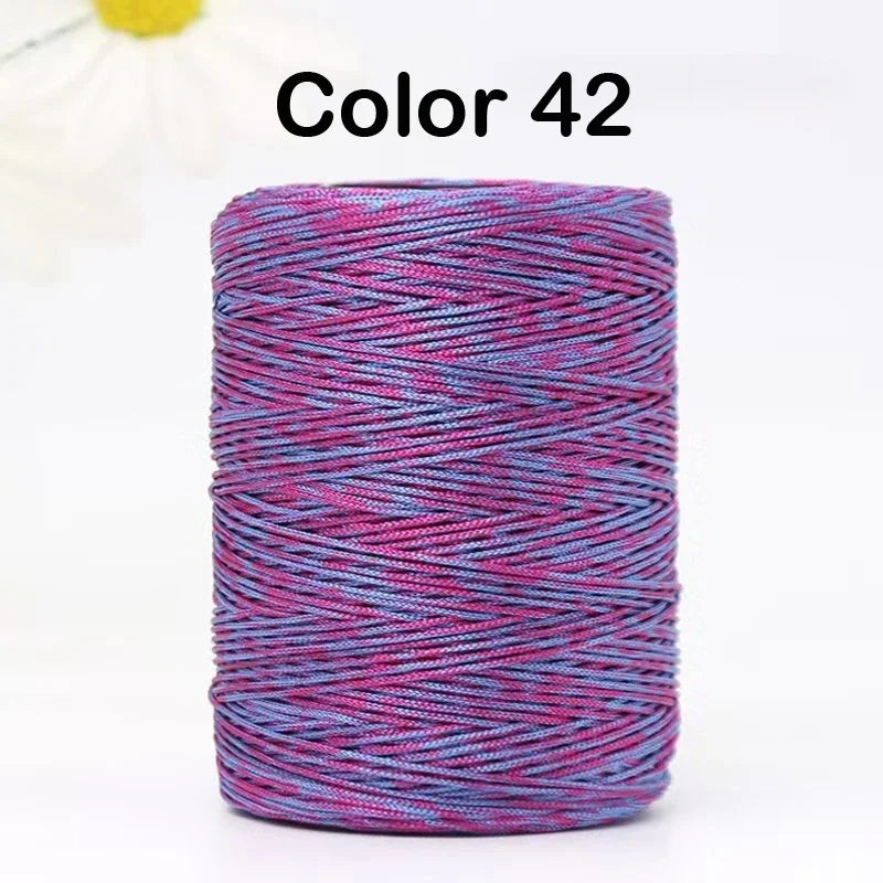 100g/Roll 1mm 230 Meters Ice Silk Summer Crochet Yarn for DIY Knitting Bag Shoes Hat Hollow Polyester Rope Thread Handmade Craft