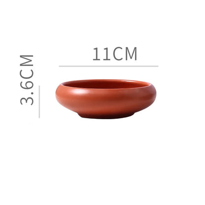 Solid Color Ceramic Sauce Salad Dessert Bowl Retro Fashion Luxury Gift Appetizer Dip Bowl Condiment Kitchen Bar Utensils