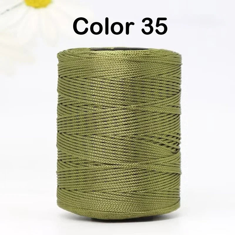 100g/Roll 1mm 230 Meters Ice Silk Summer Crochet Yarn for DIY Knitting Bag Shoes Hat Hollow Polyester Rope Thread Handmade Craft