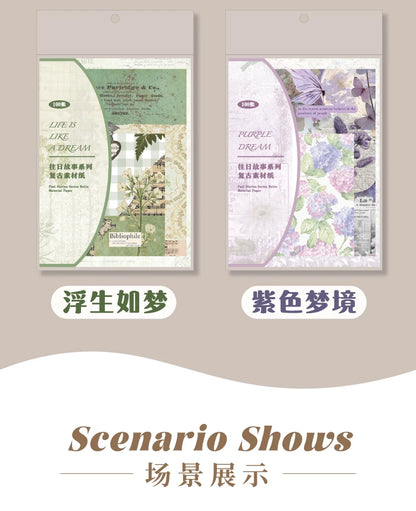 Vintage Series Scrapbooking 100Pcs/Pack Past Stories