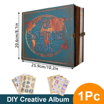 180-page DIY personalized handmade photo album retro kraft paper travel diary anniversary album wedding Valentine's Day gift
