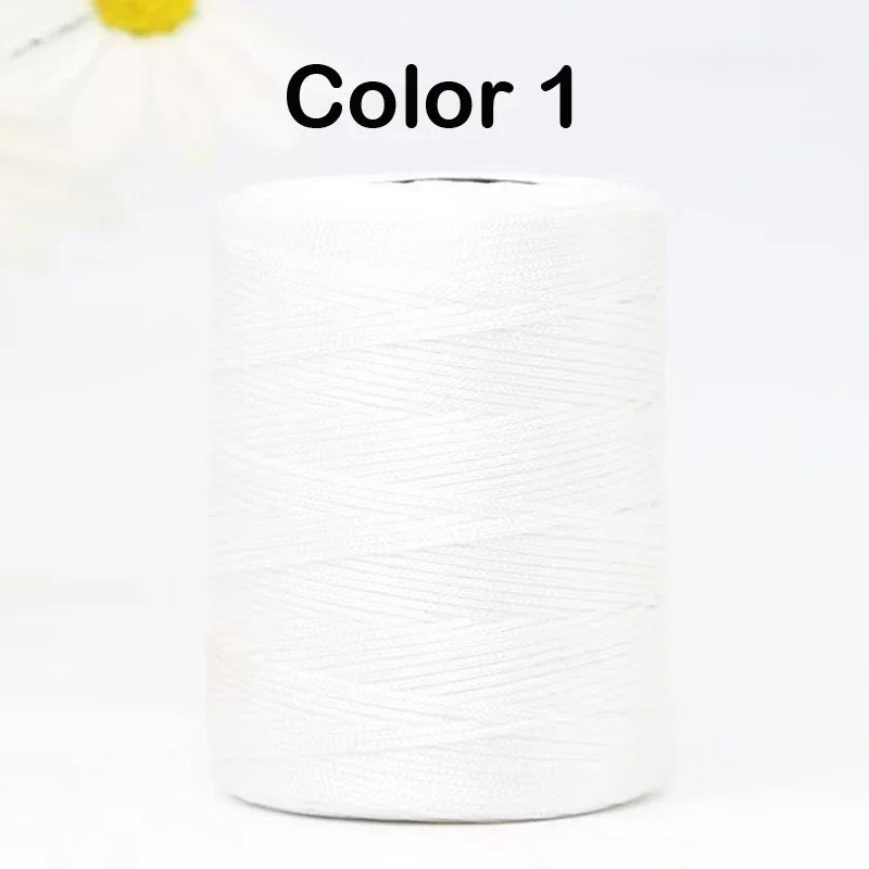 100g/Roll 1mm 230 Meters Ice Silk Summer Crochet Yarn for DIY Knitting Bag Shoes Hat Hollow Polyester Rope Thread Handmade Craft