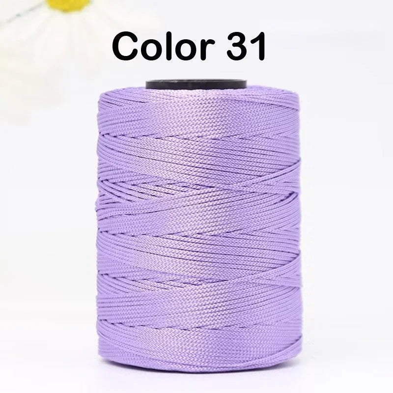 100g/Roll 1mm 230 Meters Ice Silk Summer Crochet Yarn for DIY Knitting Bag Shoes Hat Hollow Polyester Rope Thread Handmade Craft