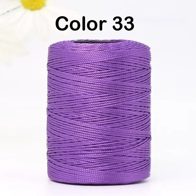 100g/Roll 1mm 230 Meters Ice Silk Summer Crochet Yarn for DIY Knitting Bag Shoes Hat Hollow Polyester Rope Thread Handmade Craft