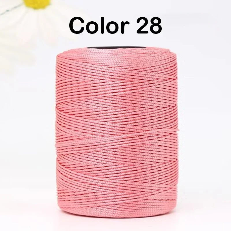 100g/Roll 1mm 230 Meters Ice Silk Summer Crochet Yarn for DIY Knitting Bag Shoes Hat Hollow Polyester Rope Thread Handmade Craft