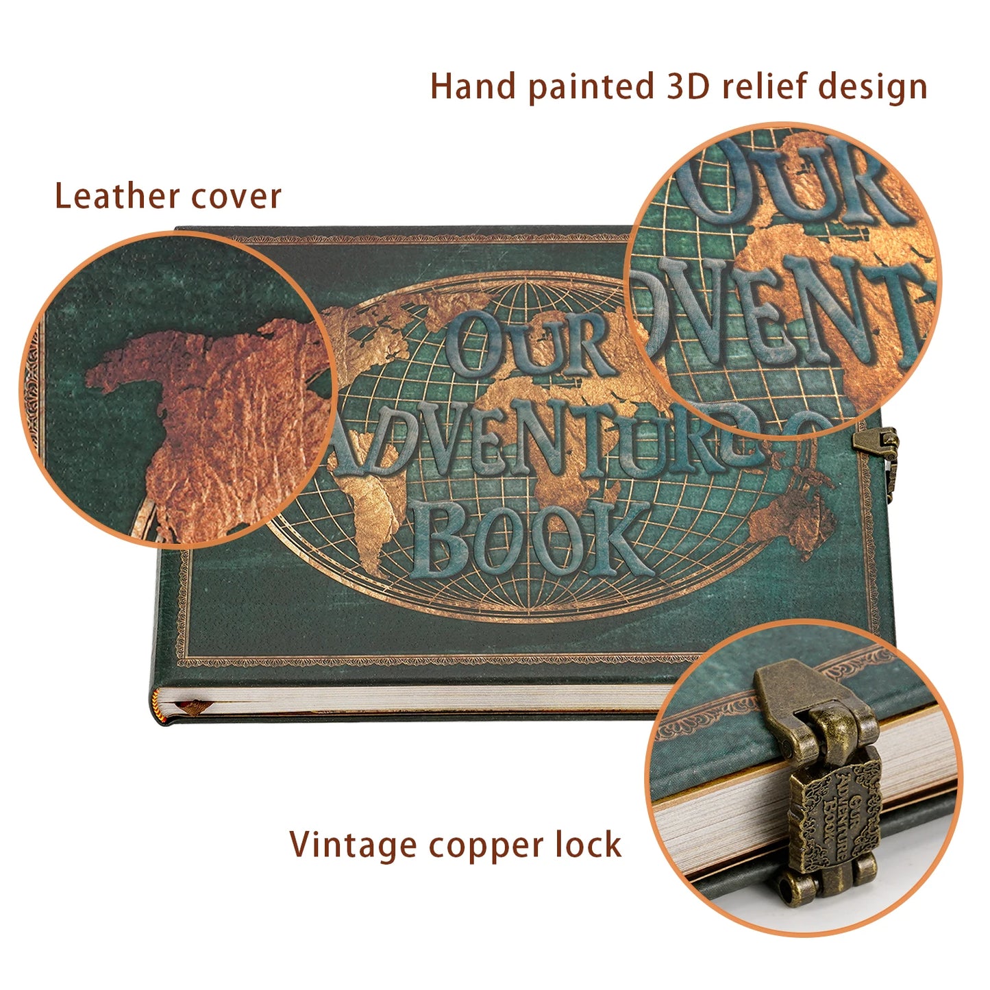 180-page DIY personalized handmade photo album retro kraft paper travel diary anniversary album wedding Valentine's Day gift