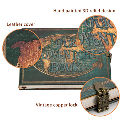 180-page DIY personalized handmade photo album retro kraft paper travel diary anniversary album wedding Valentine's Day gift