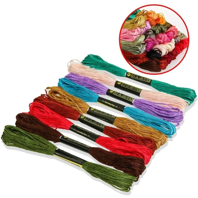 Mix Colors Embroidery Thread Cotton Sewing Skeins Craft Cross Stitch Floss Kit Line DIY Tools Make Bracelets