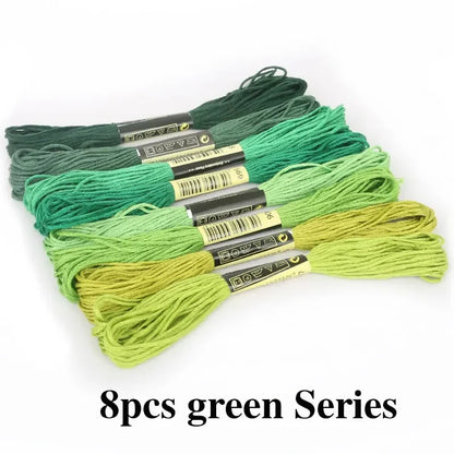 5/8/50/100pcs Mix Colors Embroidery Thread Cotton Sewing Skeins Rainbow Cotton & Silk Embroidery Threads for DIY Bracelet Making