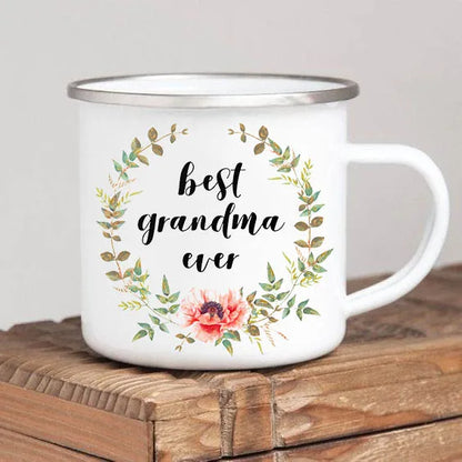 Mothers Day Gift For Grandmother  Worlds Best Grandma coffee mug Grandma drink enamel mugs Granny Grandmother Birthday Gifts