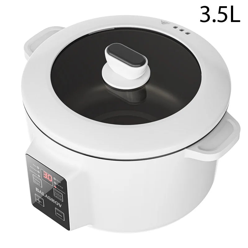 800W Electric Multifunctional Cooker Household Hot Pot Intelligent Non-stick Cookware for Kitchen Home Appliance Rice Pot 3.5L
