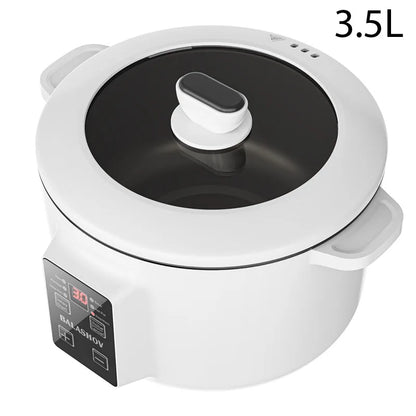 800W Electric Multifunctional Cooker Household Hot Pot Intelligent Non-stick Cookware for Kitchen Home Appliance Rice Pot 3.5L
