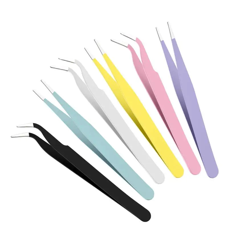 Stainless Steel Tweezers Scrapbook Sticker Tape Picking Straight Head Elbow Tweezers DIY Junk Journal Album Crafts Supplies