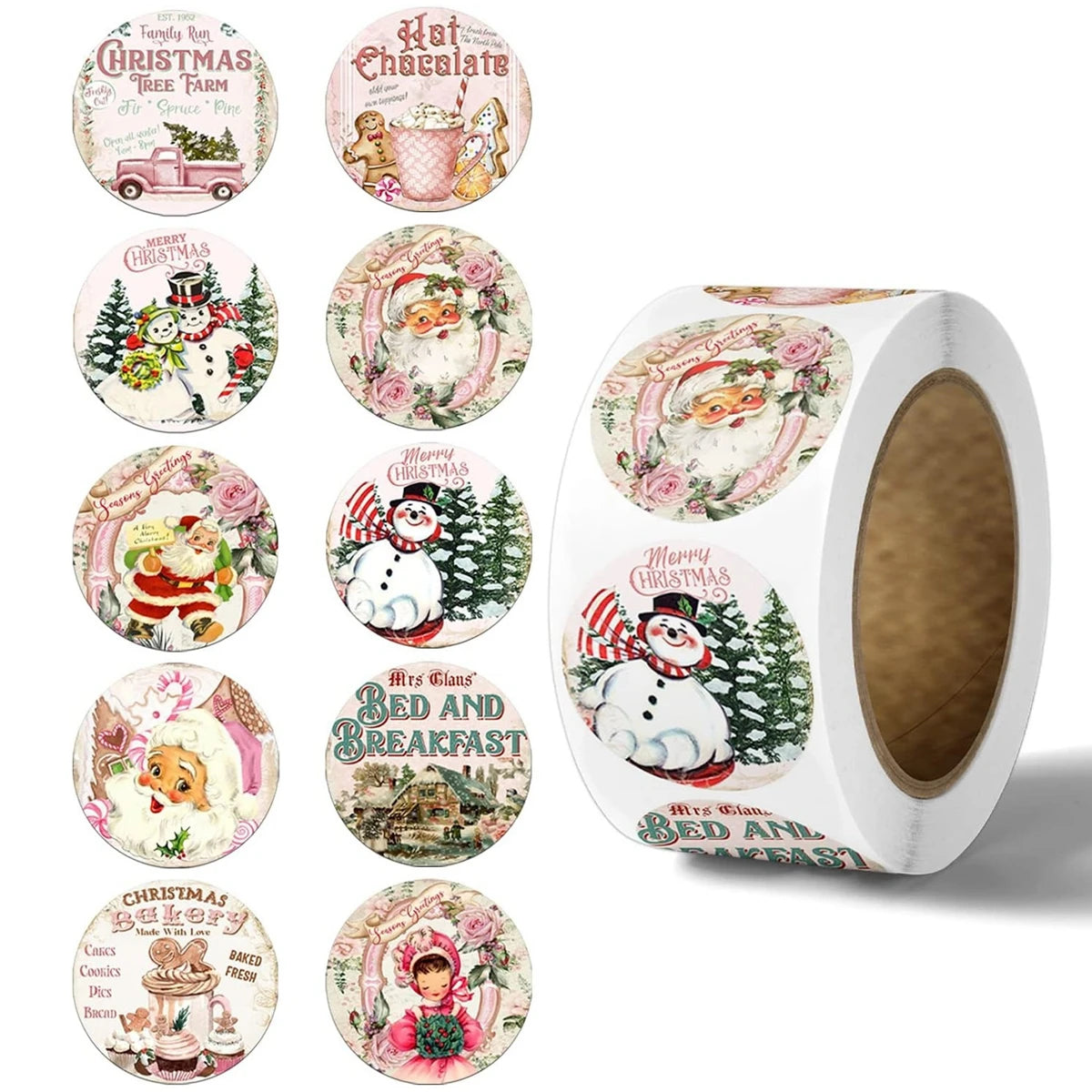 Christmas Stickers for Envelope 500pcs 1inch