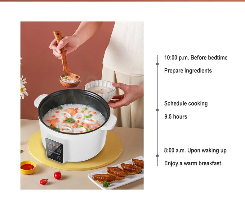 800W Electric Multifunctional Cooker Household Hot Pot Intelligent Non-stick Cookware for Kitchen Home Appliance Rice Pot 3.5L