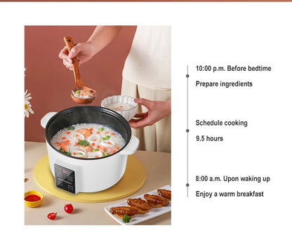 800W Electric Multifunctional Cooker Household Hot Pot Intelligent Non-stick Cookware for Kitchen Home Appliance Rice Pot 3.5L