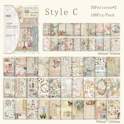 Vintage Series Scrapbooking 100Pcs/Pack Past Stories