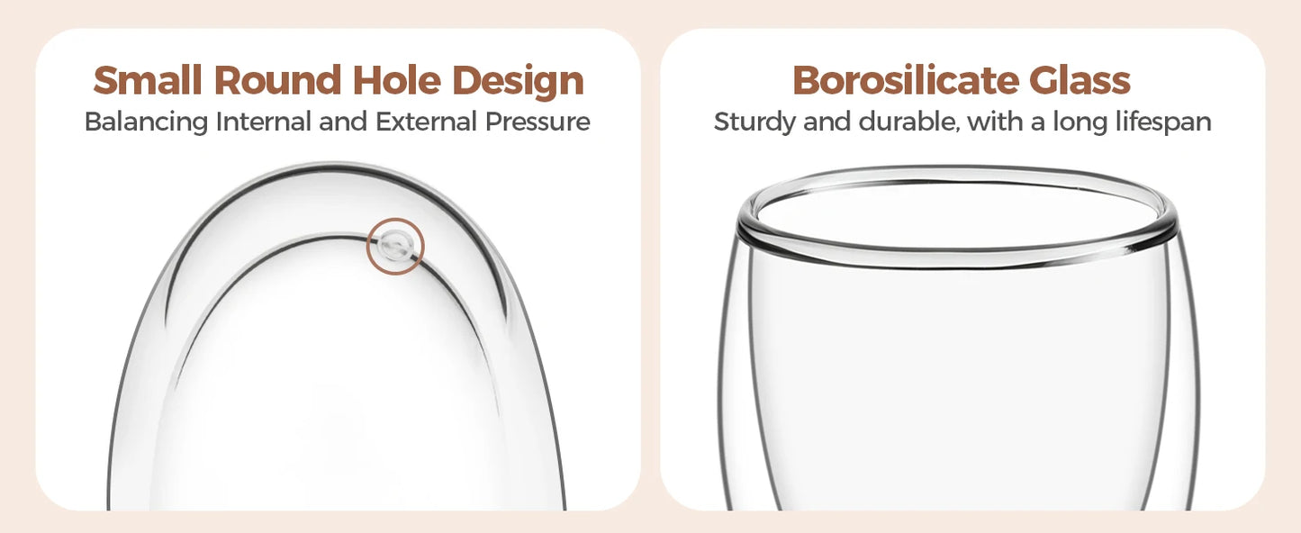 Heart Love Shaped Glass Mug Couple Cups Double Glass Cup Heat-Resisting Wine Glasses Tea Mugs Milk Espresso Coffee Cup Drinkware